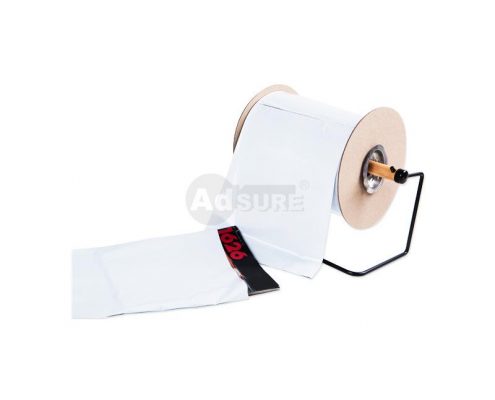 Custom Plain LDPE White Opaque Pre-opened Autobagger Bags on a Roll