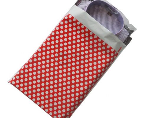 Red Polka Dot Design Poly Mailers